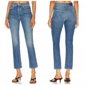 Mother Superior Jeans The Tomcat Kneeling on Stones High Rise Straight Crop 24